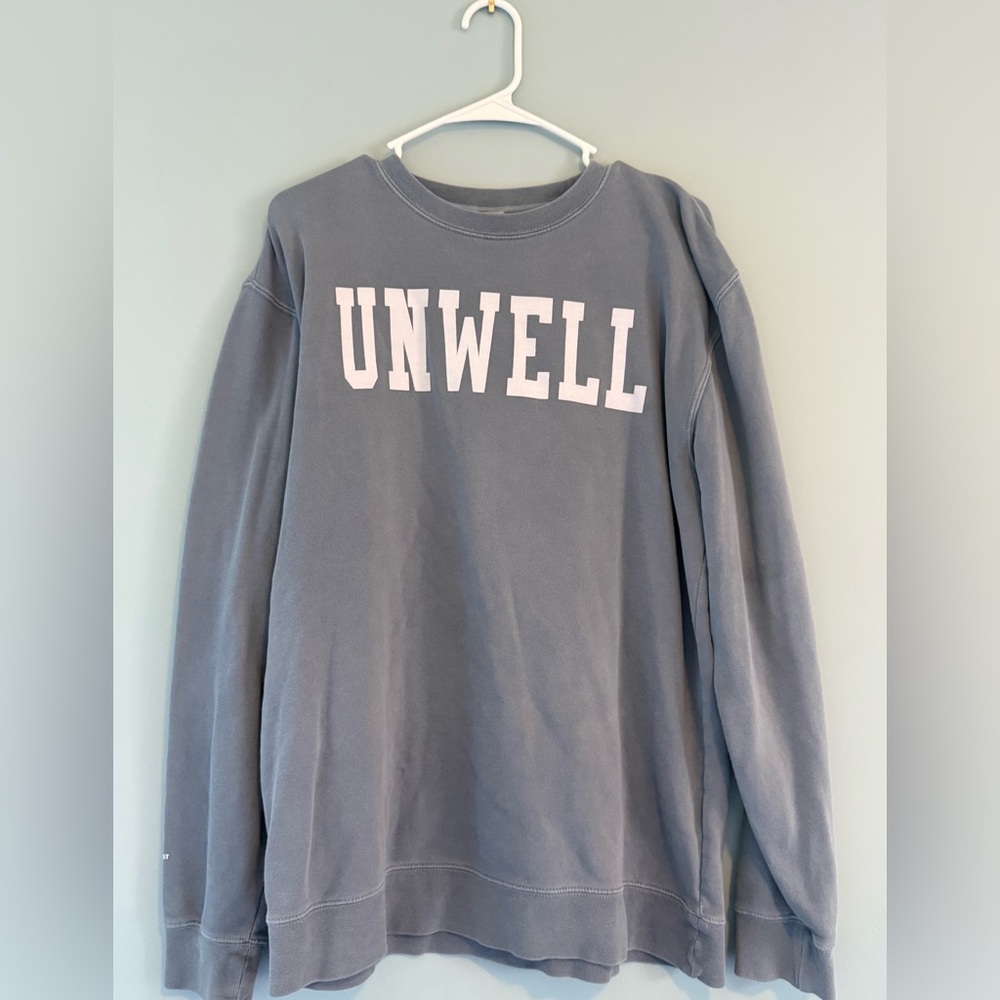 UNWELL Call Her Daddy Alex Cooper Crewneck Size Large Blue